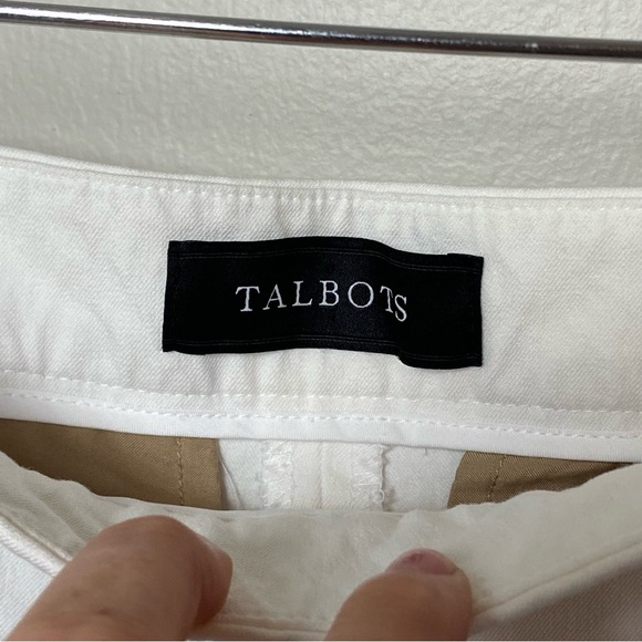 Talbots Women’s 6 White Chatham Ankle Classic Side Zip Pants - Picture 3 of 5